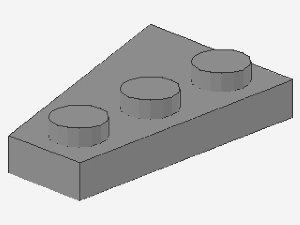 Lego Wedge Plate 3 x 2 (43722) light bluish gray